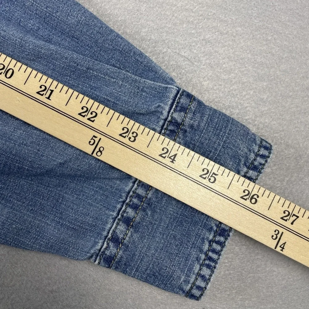 Levi's Shirt Mens L Blue Denim Button Up Long Sleeve Workwear Casual Cotton